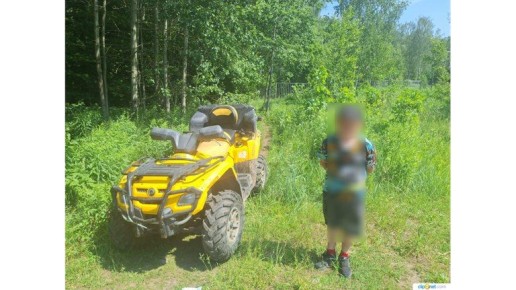В Брянске инспекторы ДПС остановили 10-летнего водителя мотовездехода