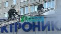 Опубликовано видео пожара в доме с магазином «Электроника» в Брянске