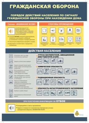 Управление по делам гражданской обороны и защите населения и территорий от чрезвычайных ситуаций города Брянска напоминает жителям областного центра о порядке действий по сигналу гражданской обороны при нахождении дома и на...