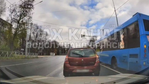 В Брянске попался на видео автобус-нарушитель