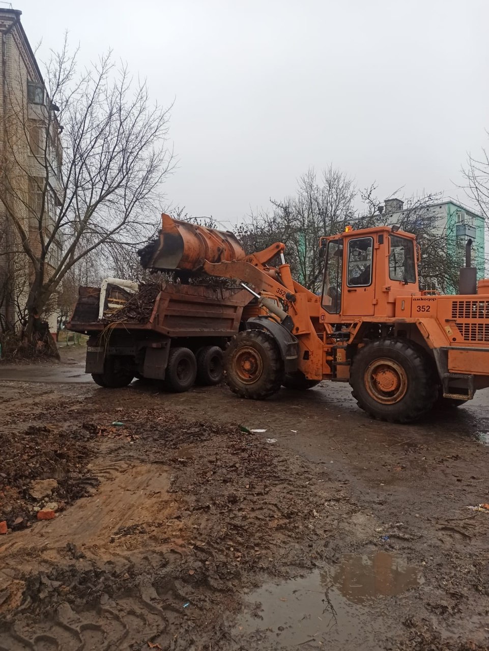 Вывоз веток и сучьев по ул. Союзная д. 88 Вывоз веток и сучьев по ул. Союзная д. 88