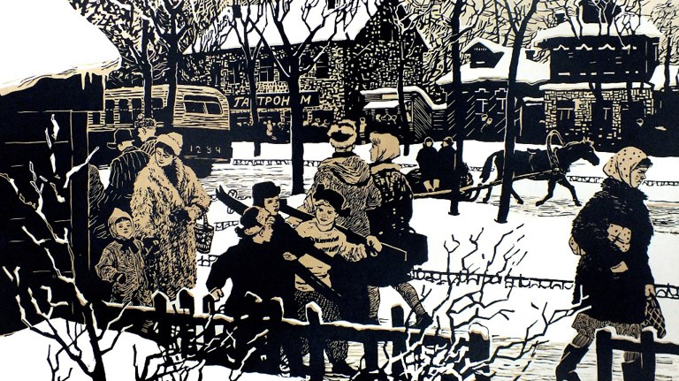 В Брянске открылась выставка о зимнем детстве советской эпохи