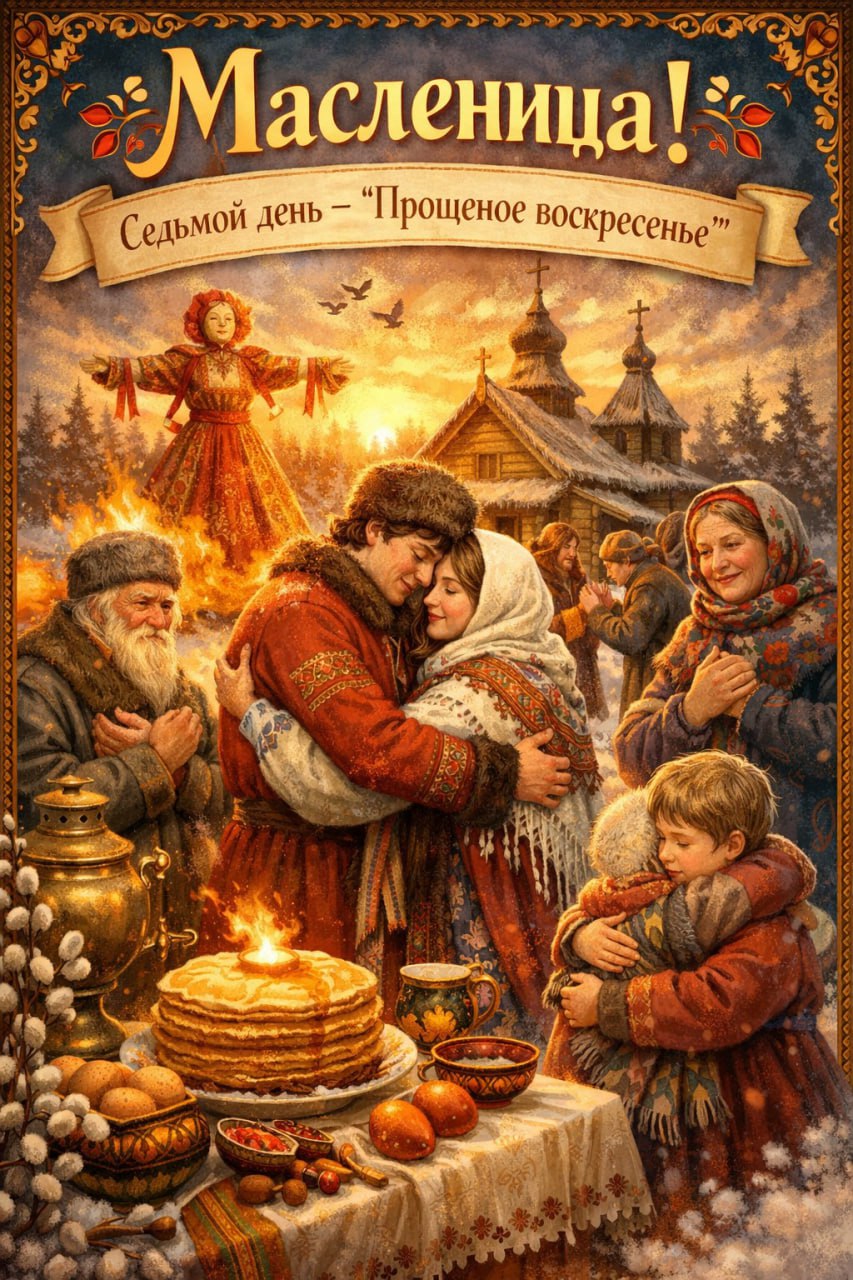 Сегодня седьмой день Масленицы - Прощеное воскресенье Сегодня седьмой день Масленицы - Прощеное воскресенье