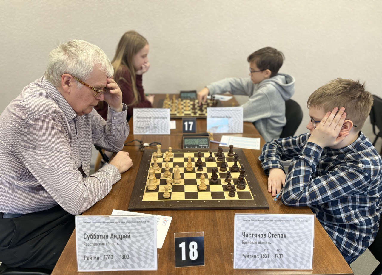 В Брянске стартовал Чемпионат ЦФО среди мужчин по шахматам 2026 В Брянске стартовал Чемпионат ЦФО среди мужчин по шахматам 2026