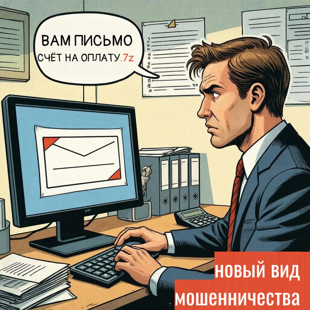 Опасная рассылка: «7z» файлы угрожают счетам организаций и ИП в Брянской области