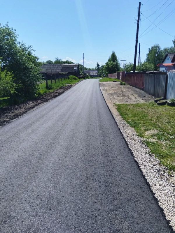 Продолжается капитальный ремонт дороги по ул.Зеленая в д.Скрябино Продолжается капитальный ремонт дороги по ул.Зеленая в д.Скрябино