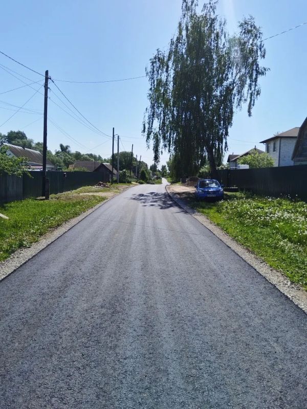Продолжается капитальный ремонт дороги по ул.Зеленая в д.Скрябино