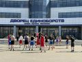 Зарядка с чемпионом. Утро спортсмены спортшколы Дворца единоборств им. Артема Осипенко начали бодро! Традиционную зарядку для ребят провела тренер спортивной школы, мастер спорта России по боксу Виктория Сергеевна Кузнецова