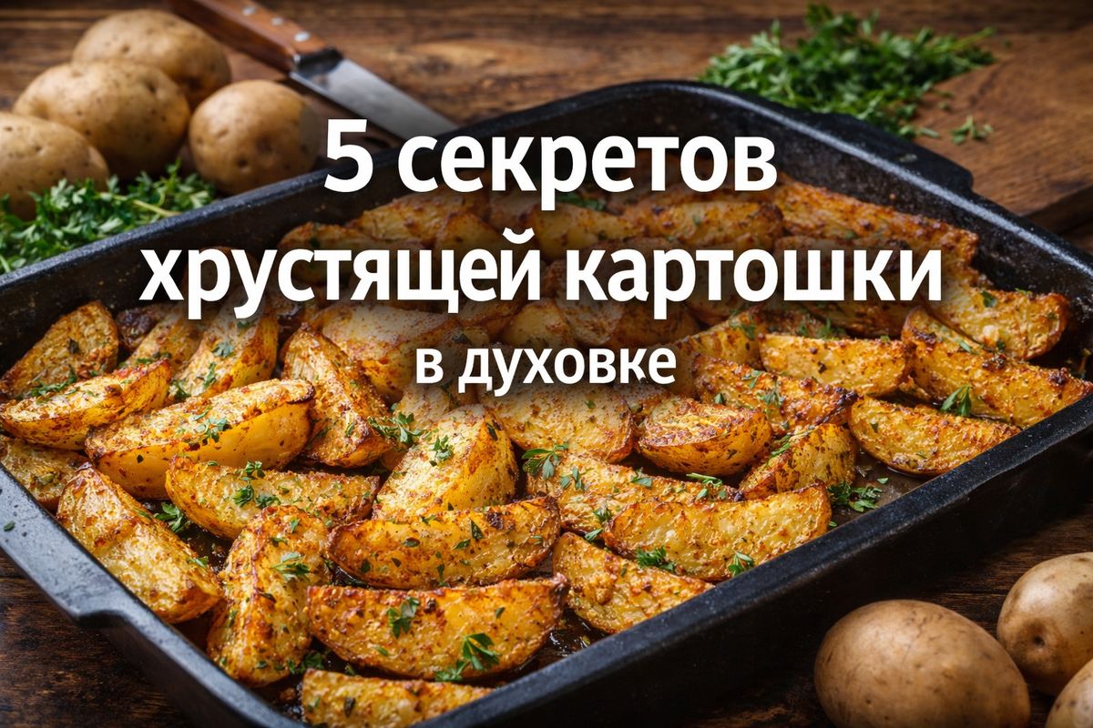 Как запечь картошку в духовке с хрустящей корочкой: 5 полезных советов
