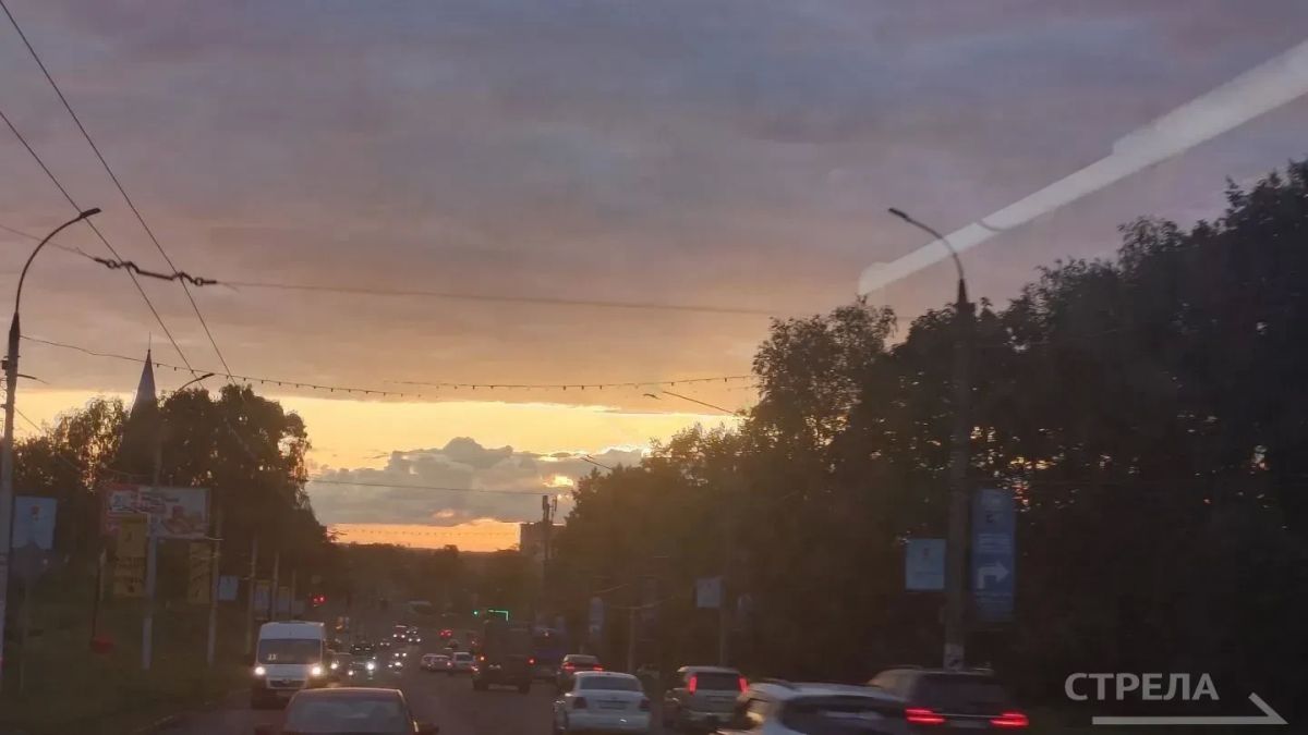 Закат над Брянском сегодня Закат над Брянском сегодня