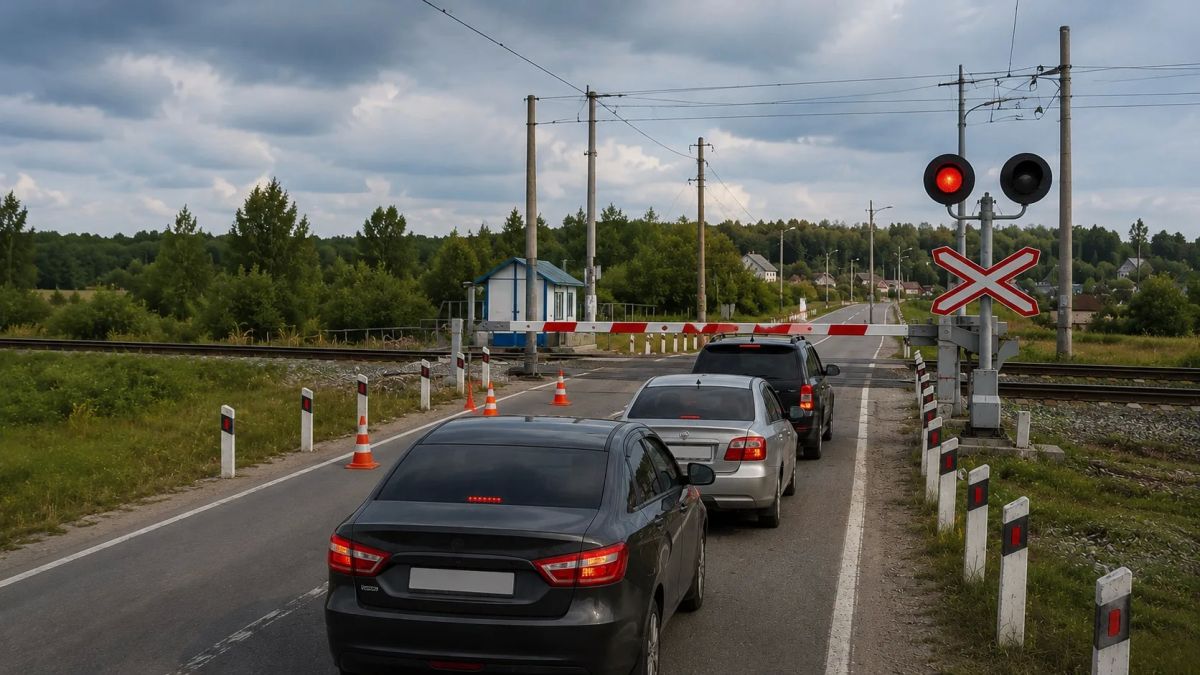 В Брянской области ограничат движение автомобилей через переезд на станции Полужье