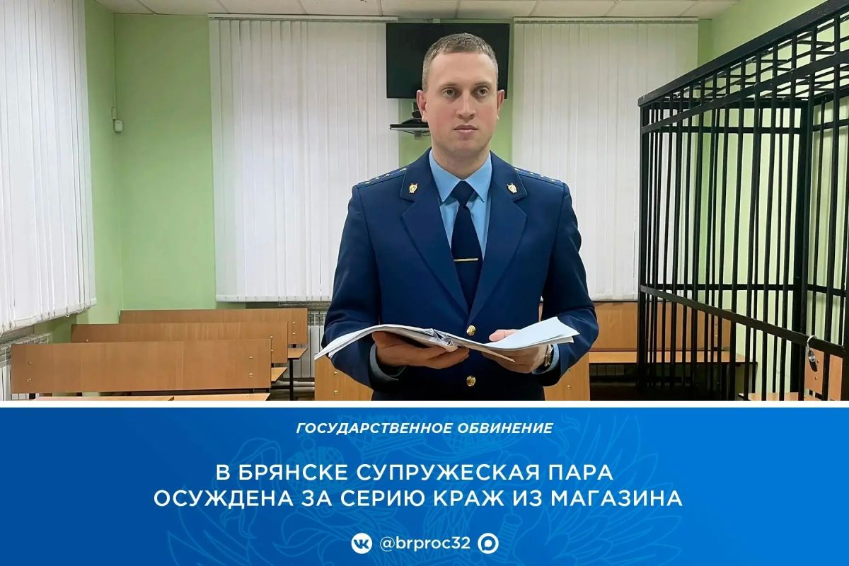 Прокуратура Фокинского района г. Брянска поддержала государственное обвинение по уголовному делу в отношении супружеской пары