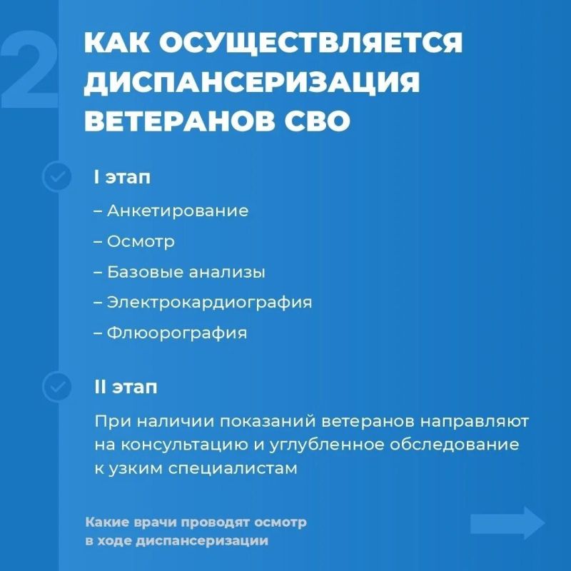 Брянские ветераны СВО могут пройти углубленную диспансеризацию при поддержке фонда «Защитники Отечества» и минздрава России Брянские ветераны СВО могут пройти углубленную диспансеризацию при поддержке фонда «Защитники Отечества» и минздрава России