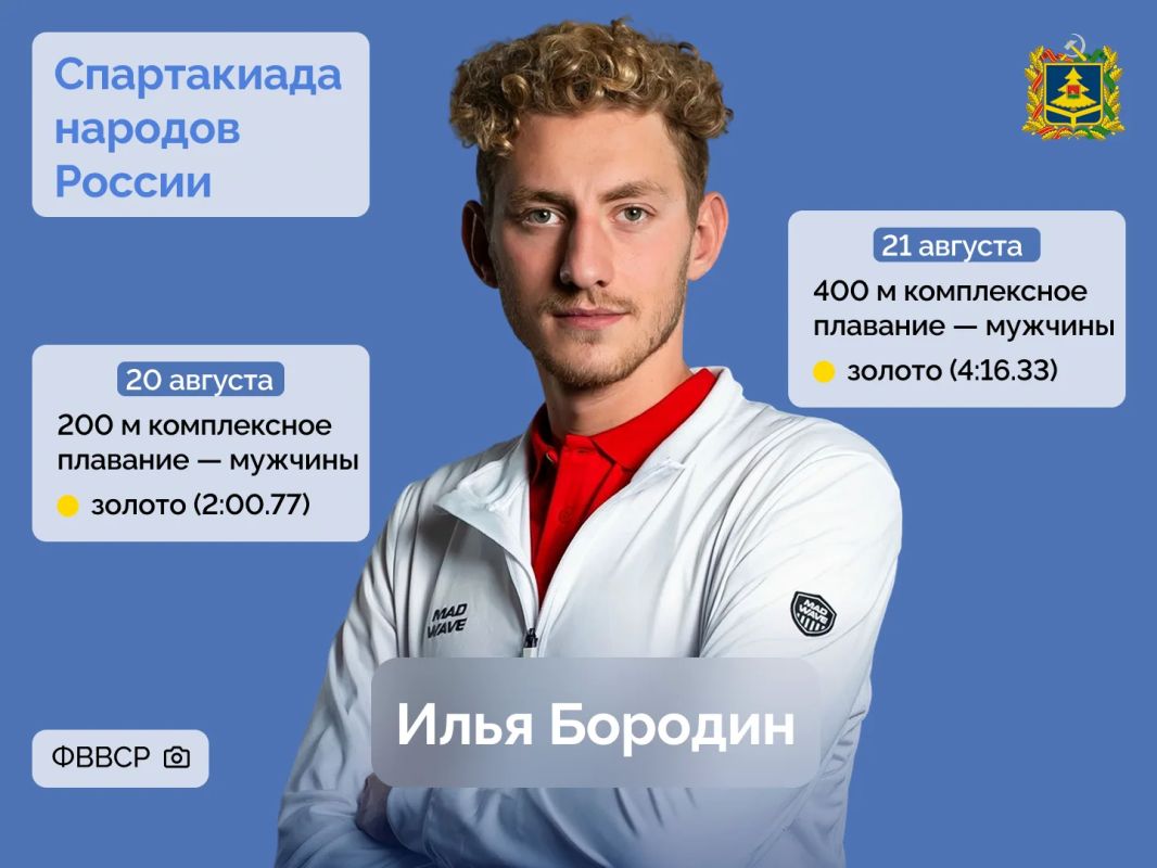 Брянский пловец Илья Бородин стал двукратным победителем Спартакиады народов России