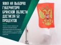 По данным информационного табло Центральной избирательной комиссии России, на выборах губернатора Брянской области зафиксировали явку 52,43 процента