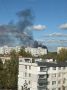 Столб дыма за улицей Есенина на Новостройке в Брянске