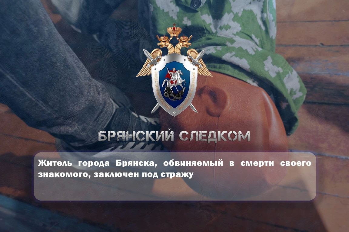 Житель города Брянска, обвиняемый в смерти своего знакомого, заключен под стражу